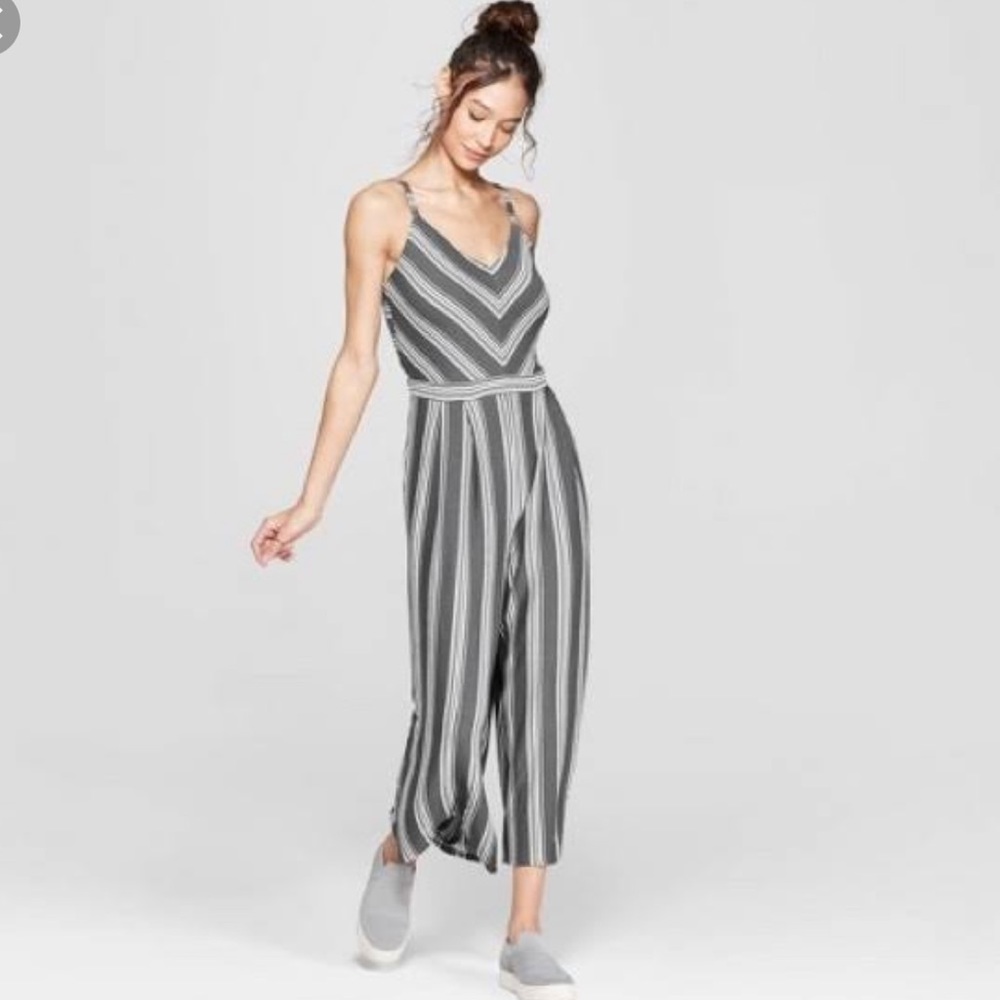 Mid Calf Romper, Spaghetti Straps
